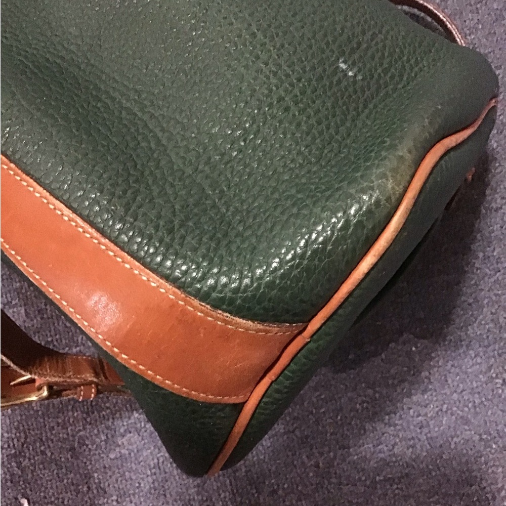 DOONEY & BOURKE VINTAGE GREEN LEATHER BUCKET BAG GUC LARGE SZ - Picture 7 of 7